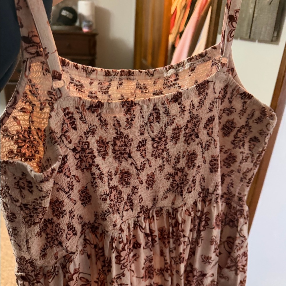 Old Navy Red Floral Midi Dress - Picture 3 of 3